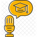 Podcast Educativo Icono De Aprendizaje Permanente Podcast Icon