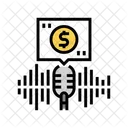 Podcast Monetizacao Dinheiro Ícone