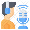 Podcaster Broadcaster Host Icon