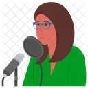 Podcaster News Anchor Anchor Person Icon