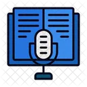 Podcasts For Education Book Microphone Icon
