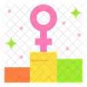 Podio Feminino Podio Grafico Ícone