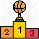 Podio Ganador Campeon Ganadores De Baloncesto Icono