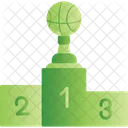 Podio Ganador Campeon Ganadores De Baloncesto Icono