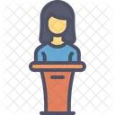 Podium Speaker Presentation Icon