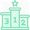 Podium Duotone Line Icon Icon