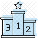 Podium Color Shadow Thinline Icon Icon