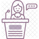 Podium Winner Speech Icon