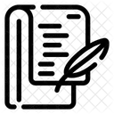 Poetry Feather Calligraphy Icon