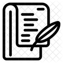Poetry Feather Calligraphy Icon
