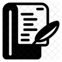 Poetry Feather Calligraphy Icon