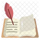 Poetry Feather Paper Icon