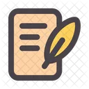 Poetry Note Quill Icon