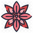 Poinsettia Sign Xmas Icon