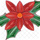 Poinsettia Flower Christmas Icon