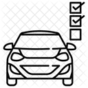 포인트 체크 제어 서비스 자동차 아이콘