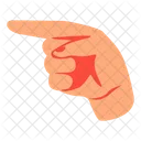 Pointed Pointing Fingers Icon