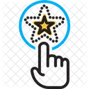 Pointer Star Click Icon