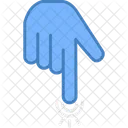 Pointing Down Gesture Hand Icon