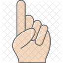 Pointing Up Finger Lineal Color Icon Icon