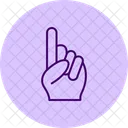 Pointing Up Finger Pentaglow Icon