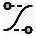 Points De Controle De La Courbe De Facilite Icône