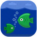 Vert Poissons Sous Icon