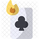Poker Card Burn Clover Card Icon