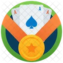 Poker Medaille Glucksspiel Medaille Goldpokal Symbol