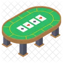 Poker Table Playing Cards Indoor Game Icon