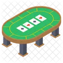 Pokertisch Spielkarten Indoor Spiel Symbol