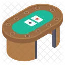 Pokertisch Spielkarten Indoor Spiel Symbol