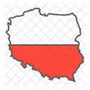 Poland Contour Geography Icon
