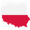 Poland Flag Map Icon