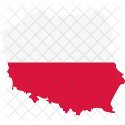 Poland  flag map  Icon