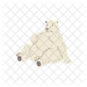 Bear Polar Sitting Icon