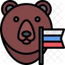 Polar Bear Russian Bear Flag Icon