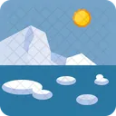 Polar Ice Iceland Global Warming Icon
