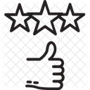 Polegar Para Cima Polegar Estrelas Ícone