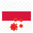 Flagge Land Corona Symbol