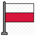 Polen Landesflagge Flagge Symbol