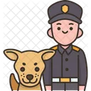 Police Dog Officer Icon