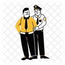 Police Arresting Criminal Theft Icon