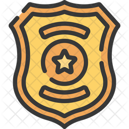 Police Badge Icon Of Colored Outline Style Available In Svg Png Eps Ai Icon Fonts