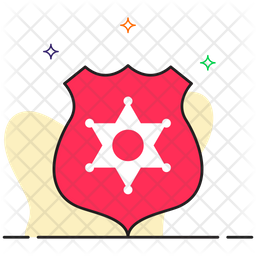 Police Badge Icon Of Colored Outline Style Available In Svg Png Eps Ai Icon Fonts