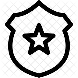 Police Badge Icon Of Line Style Available In Svg Png Eps Ai Icon Fonts