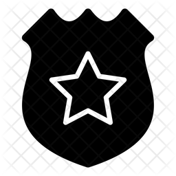 Police Badge Monogram Icon Of Glyph Style Available In Svg Png Eps Ai Icon Fonts