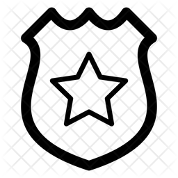 Police Badge Monogram Icon Of Line Style Available In Svg Png Eps Ai Icon Fonts
