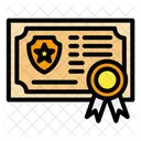 Police Certificate Document License Icon