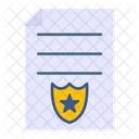 Police Certificate Deed Legal Document Icon